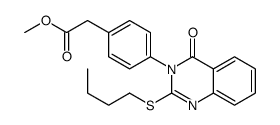 methyl 2-[4-(2-butylsulfanyl-4-oxoquinazolin-3-yl)phenyl]acetate结构式