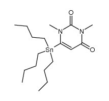 1,3-dimethyl-6-tributylstannyluracil结构式