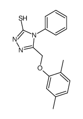 5-(2,5-Dimethyl-phenoxymethyl)-4-phenyl-4H-[1,2,4]triazole-3-thiol结构式
