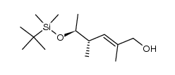 (2E,4S,5S)-5-((1,1-dimethylethyl)dimethylsiloxy)-2,4-dimethyl-2-hexen-2-ol结构式