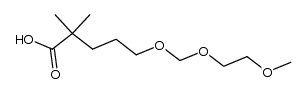 5-((2-methoxyethoxy)methoxy)-2,2-dimethylpentanoic acid Structure