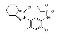 N-[2-chloro-5-(3-chloro-4,5,6,7-tetrahydroindazol-2-yl)-4-fluorophenyl]ethanesulfonamide Structure