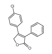 3-Phenyl-4-p-chlorophenyl-2(5H)-furanone结构式