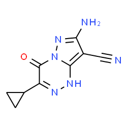 7-Amino-3-cyclopropyl-4-oxo-1,4-dihydropyrazolo-[5,1-c][1,2,4]triazine-8-carbonitrile picture