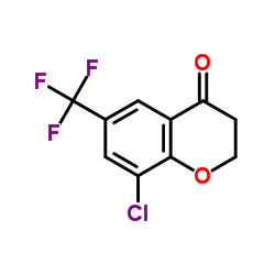 8-Chloro-6-(trifluoromethyl)-2,3-dihydro-4H-chromen-4-one结构式