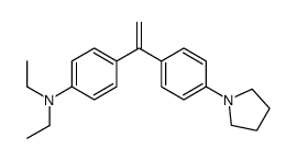 N,N-diethyl-4-[1-(4-pyrrolidin-1-ylphenyl)ethenyl]aniline结构式