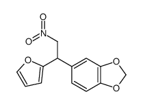 5-[1-(furan-2-yl)-2-nitroethyl]-1,3-benzodioxole Structure