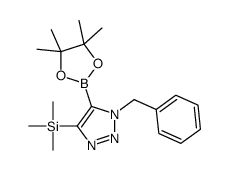 1-Benzyl-5-(4,4,5,5-tetramethyl-1,3,2-dioxaborolan-2-yl)-4-(trimethylsilyl)-1H-1,2,3-triazole结构式