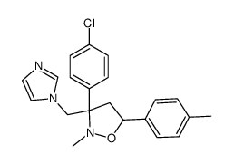 3-(4-chlorophenyl)-3-(imidazol-1-ylmethyl)-2-methyl-5-(4-methylphenyl)-1,2-oxazolidine Structure