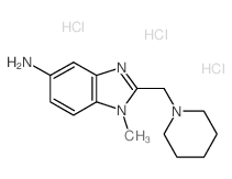 1-Methyl-2-piperidin-1-ylmethyl-1H-benzoimidazol-5-ylamine trihydrochloride结构式