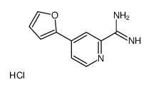 4-(furan-2-yl)pyridine-2-carboximidamide,hydrochloride Structure