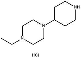 1-乙基-4-(哌啶-4-基)哌嗪三盐酸盐结构式