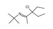 N-(3-chloro-3-ethyl-2-pentylidene)-tert-butylamine Structure