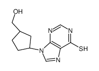 9-[(1S,3R)-3-(hydroxymethyl)cyclopentyl]-3H-purine-6-thione结构式