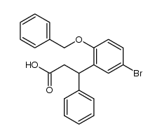 (+/-)-3-(2-benzyloxy-5-bromophenyl)-3-phenylpropionic acid结构式