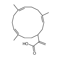2-[(1R,3Z,7Z,11Z)-4,8,12-trimethylcyclotetradeca-3,7,11-trien-1-yl]prop-2-enoic acid结构式