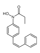 N-hydroxy-N-[4-(2-phenylethenyl)phenyl]propanamide结构式