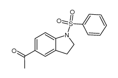 1-(1-benzenesulfonyl-2,3-dihydro-1H-indol-5-yl)-ethanone结构式