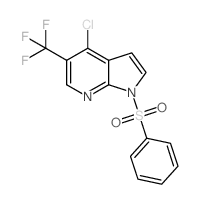 4-Chloro-1-(phenylsulfonyl)-5-(trifluoromethyl)-1H-pyrrolo[2,3-b]pyridine structure