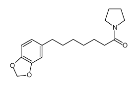 7-(1,3-benzodioxol-5-yl)-1-pyrrolidin-1-ylheptan-1-one结构式