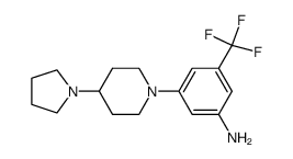 Benzenamine, 3-(4-(pyrrolidin-1-yl)piperidin-1-yl)-5-(trifluoromethyl)- structure