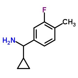 1-Cyclopropyl-1-(3-fluoro-4-methylphenyl)methanamine结构式