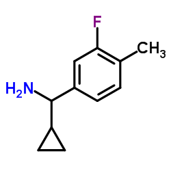 1-Cyclopropyl-1-(3-fluoro-4-methylphenyl)methanamine Structure