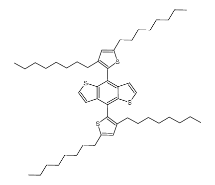 4,8-bis(3,5-dioctylthiophen-2-yl)benzo[1,2-b:4,5-b']dithiophene结构式