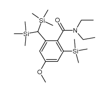 N,N-diethyl-2-[bis(trimethylsilyl)methyl]-4-methoxy-6-(trimethylsilyl)benzamide Structure