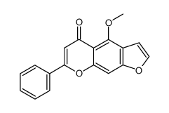 4-Methoxy-7-phenyl-5H-furo[3,2-g][1]benzopyran-5-one结构式