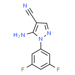 5-Amino-1-(3,5-difluorophenyl)-1H-pyrazole-4-carbonitrile结构式