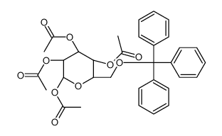 6-O-Trityl-1,2,3,4-tetra-O-acetyl-β-D-galactopyranose结构式
