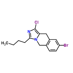 8-Bromo-3-butyl-1-chloro-5,10-dihydro-imidazo[1,5-b]isoquinoline structure