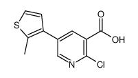 2-chloro-5-(2-methylthiophen-3-yl)pyridine-3-carboxylic acid Structure