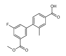 4-(3-fluoro-5-methoxycarbonylphenyl)-3-methylbenzoic acid结构式