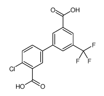 5-[3-carboxy-5-(trifluoromethyl)phenyl]-2-chlorobenzoic acid Structure