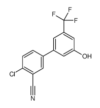2-chloro-5-[3-hydroxy-5-(trifluoromethyl)phenyl]benzonitrile结构式