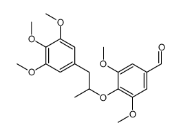 3,5-dimethoxy-4-[1-(3,4,5-trimethoxyphenyl)propan-2-yloxy]benzaldehyde Structure