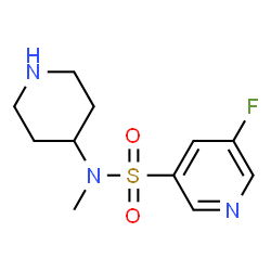 5-fluoro-N-Methyl-N-(piperidin-4-yl)pyridine-3-sulfonamide structure