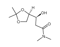 (S)-3-((R)-2,2-dimethyl-1,3-dioxolan-4-yl)-3-hydroxy-N,N-dimethylpropanamide结构式