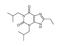 8-ethyl-1,3-bis(2-methylpropyl)-7H-purine-2,6-dione Structure