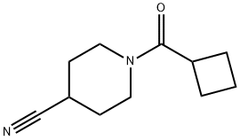 1-Cyclobutanecarbonylpiperidine-4-carbonitrile结构式