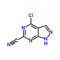 4-Chloro-1H-pyrazolo[3,4-d]pyrimidine-6-carbonitrile Structure