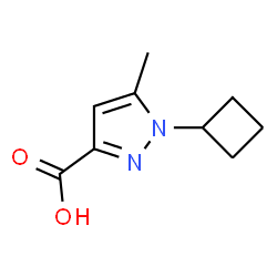 1-Cyclobutyl-5-methyl-1H-pyrazole-3-carboxylic acid Structure