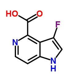 3-Fluoro-1H-pyrrolo[3,2-c]pyridine-4-carboxylic acid结构式