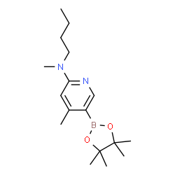 N-butyl-N,4-dimethyl-5-(4,4,5,5-tetramethyl-1,3,2-dioxaborolan-2-yl)pyridin-2-amine结构式