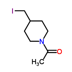 1-(4-Iodomethyl-piperidin-1-yl)-ethanone Structure