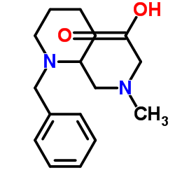 N-[(1-Benzyl-2-piperidinyl)methyl]-N-methylglycine结构式