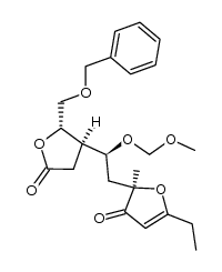 (R)-2-((S)-2-((2S,3R)-2-((benzyloxy)methyl)-5-oxotetrahydrofuran-3-yl)-2-(methoxymethoxy)ethyl)-5-ethyl-2-methylfuran-3(2H)-one结构式