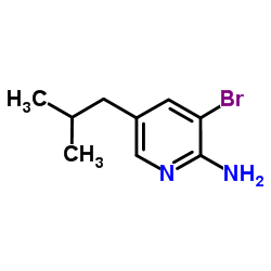 3-bromo-5-isobutylpyridin-2-amine Structure
